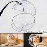 Cat Grooming Helmet Transparent Ventilated ABS Dome