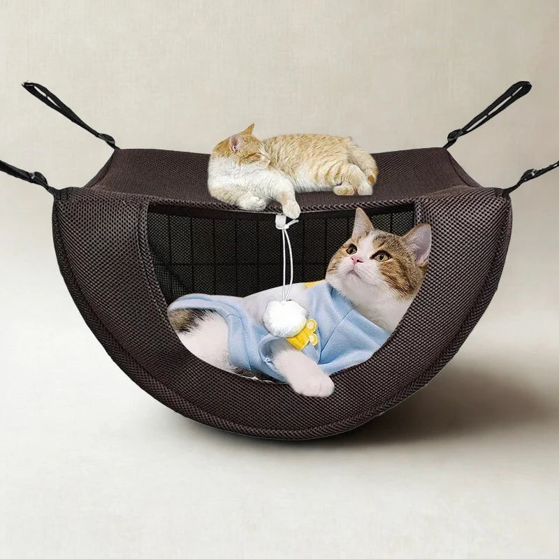 Cat Hammock Bed Breathable Mesh & Adjustable Straps
