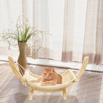 Cat Hammock Wooden Frame Oxford Fabric Hanging Bed