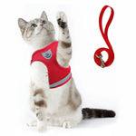 Cat Harness Escape-Resistant Adjustable Reflective With Leash