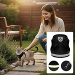 Cat Harness Escape-Resistant Adjustable Reflective With Leash