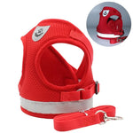 Cat Harness Escape-Resistant Adjustable Reflective With Leash