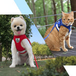 Cat Harness Escape-Resistant Adjustable Reflective With Leash