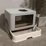 Cat Litter Box Enclosed Odor-Control Pull-Out Drawer