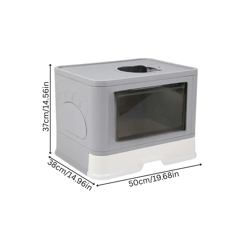 Cat Litter Box Enclosed Odor-Control Pull-Out Drawer