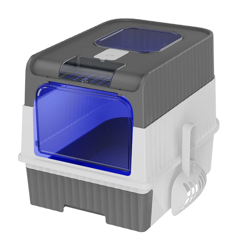 Cat Litter Box Enclosed Rechargeable Deodorizing System