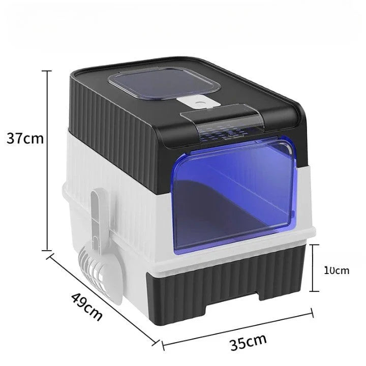 Cat Litter Box Enclosed Rechargeable Deodorizing System