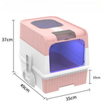 Cat Litter Box Enclosed Rechargeable Deodorizing System