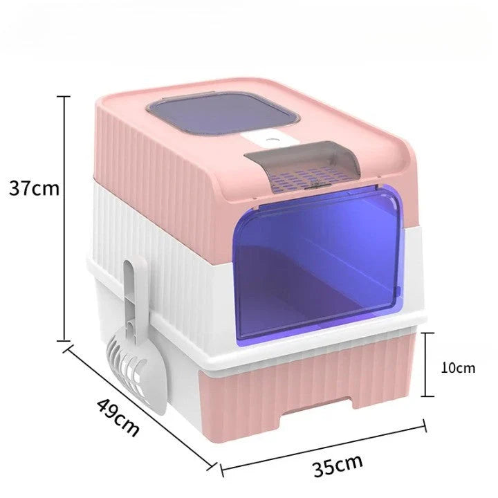 Cat Litter Box Enclosed Rechargeable Deodorizing System