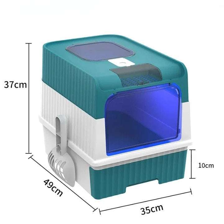 Cat Litter Box Enclosed Rechargeable Deodorizing System