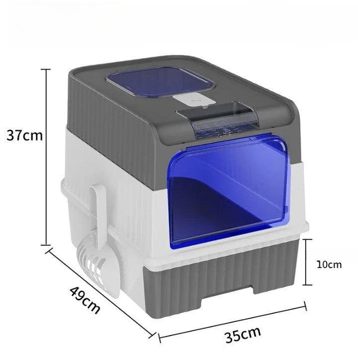Cat Litter Box Enclosed Rechargeable Deodorizing System