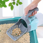 Cat Litter Scoop Built-In Waste Container & Bag Holder
