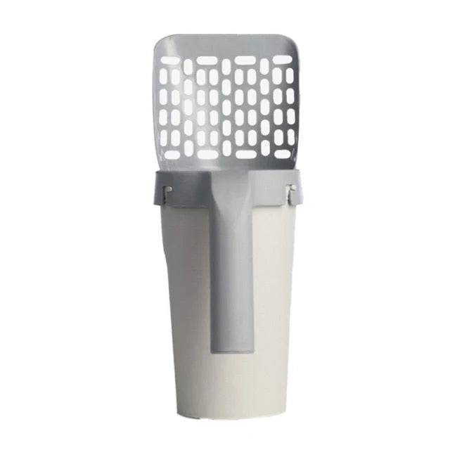 Cat Litter Scoop Built-In Waste Container & Bag Holder