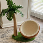 Cat Lounger Tree Coconut Shell Bed Soft Felt Interior