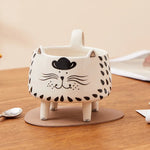 Cat Mug Ceramic Cat-Shaped Design 11.8 Oz Capacity