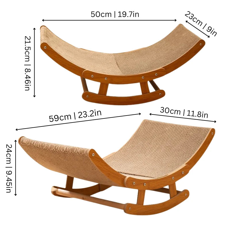 Cat Scratcher Bed Concave Corrugated Cardboard & Sisal