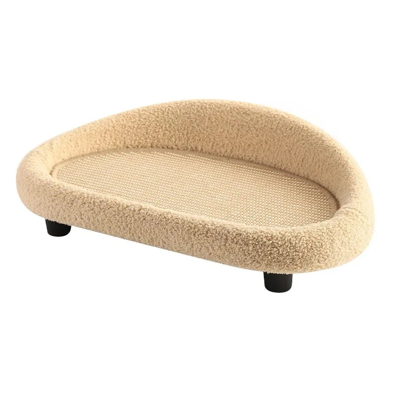 Cat Scratcher Bed Curved Felt & Sisal Non-Slip