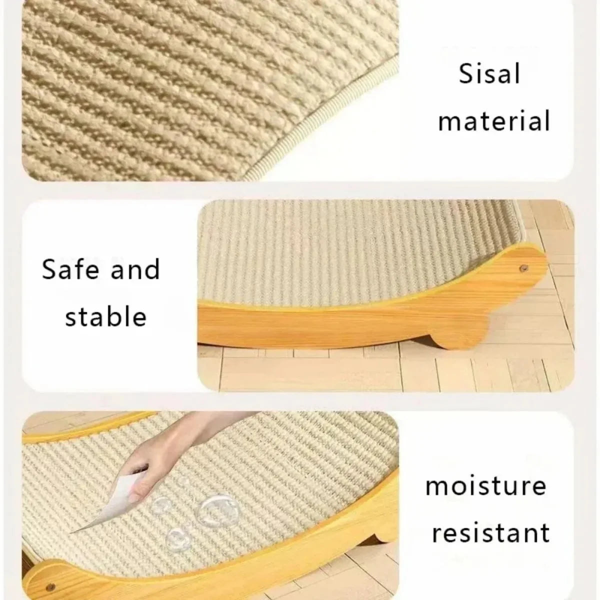 Cat Scratcher & Bed Sisal Non-Slip Padded Resting Spot
