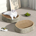 Cat Scratcher Bed Sisal Scratch Surface Oval Lounge Pad
