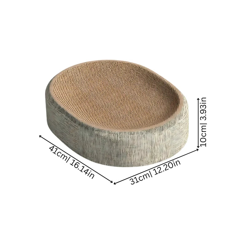 Cat Scratcher Bed Sisal Scratch Surface Oval Lounge Pad