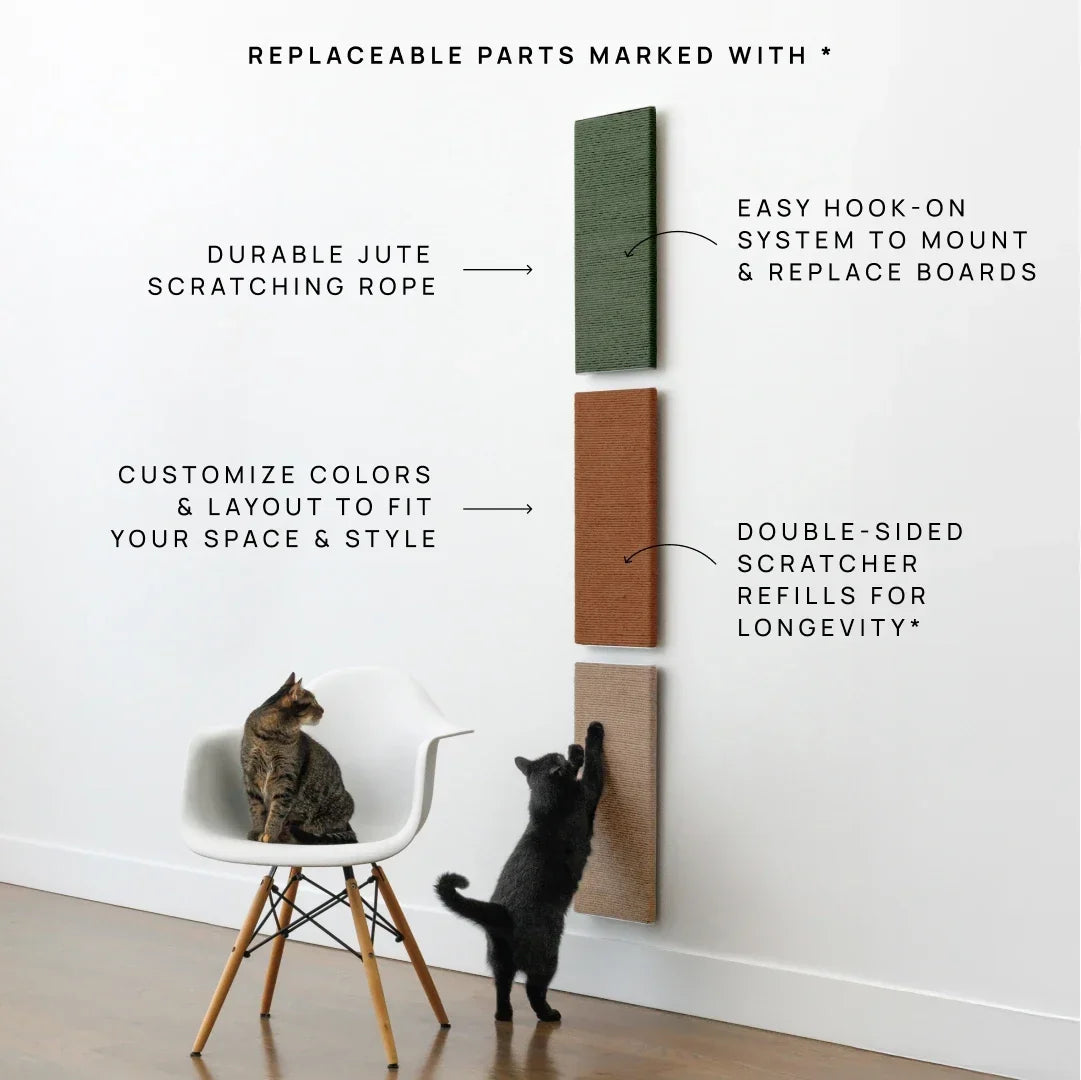 Cat Scratcher Wall-Mounted Modular Textured Surface