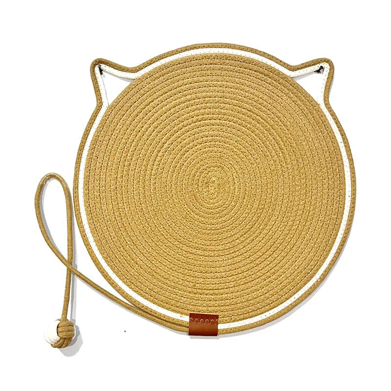 Cat Scratching Mat Natural Sisal Double-Sided Dangling Toy
