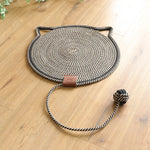 Cat Scratching Mat Reversible Sisal With Dangling Toy