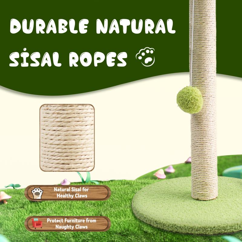 Cat Scratching Post Wooden Tree-Shaped Design