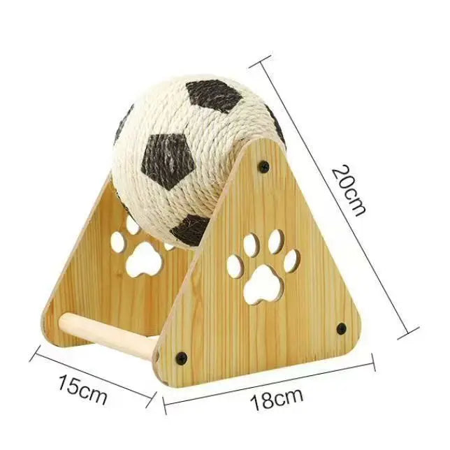 Cat Scratching Toy Stand Sisal Surface Suspended Soccer Ball