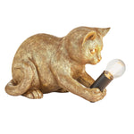 Cat Table Lamp Resin Kitten Design