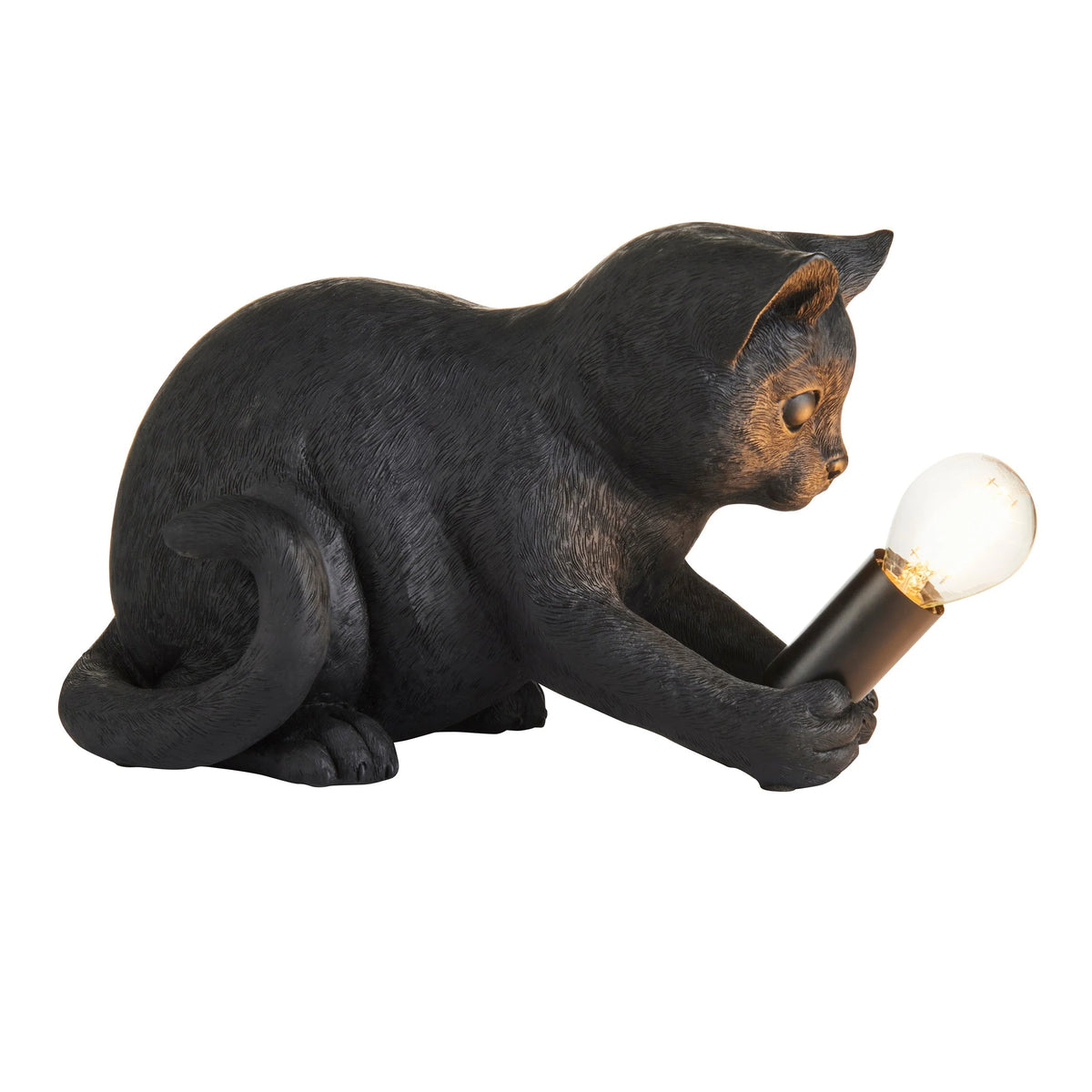 Cat Table Lamp Resin Kitten Design