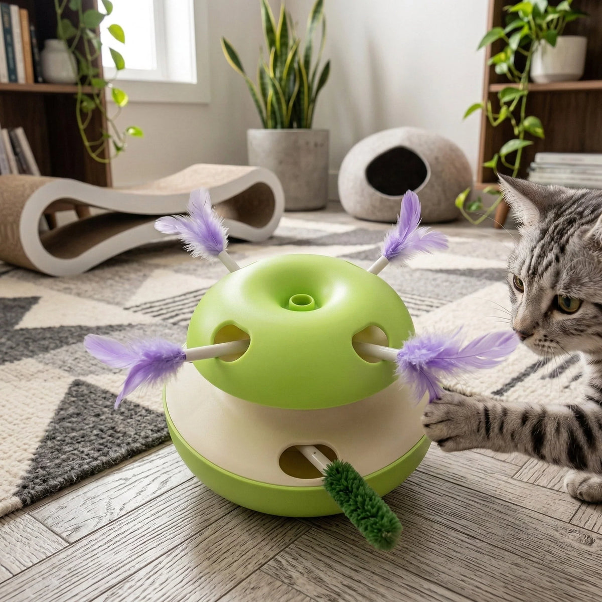 Cat Teaser Toy Automatic Motion Compact Stable Base