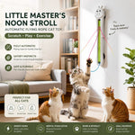 Cat Teaser Toy Automatic Moving Ropes Rechargeable Suction Mount