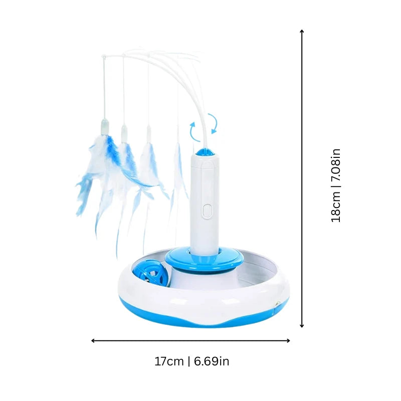 Cat Teaser Wand 360-Degree Spinning Feather