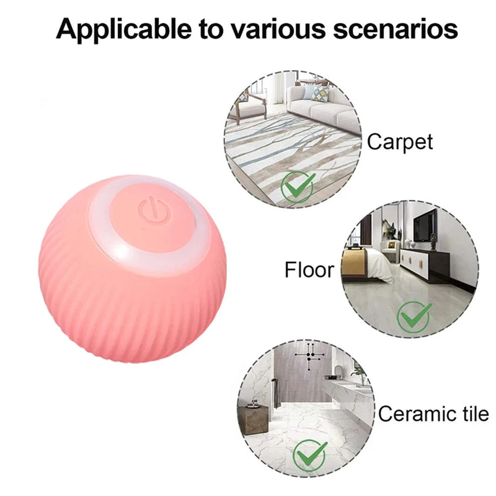 Cat Toy Ball Self-Rolling Silicone