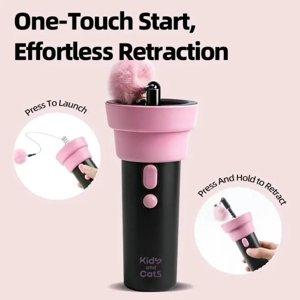 Cat Toy Electric Retractable Teaser Wand