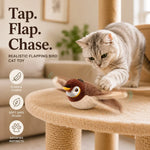 Cat Toy Flapping Chirping Bird USB Rechargeable Plush Kicker