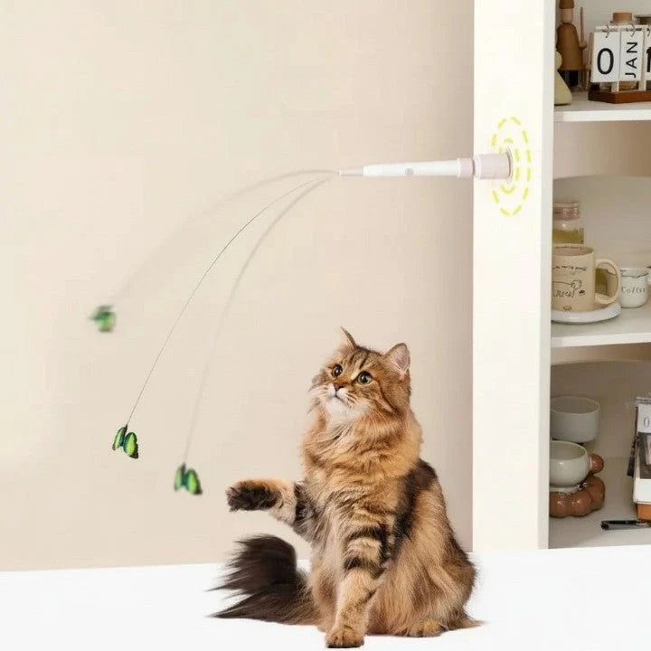 Cat Toy Interactive Rotating Butterfly Prey Simulation