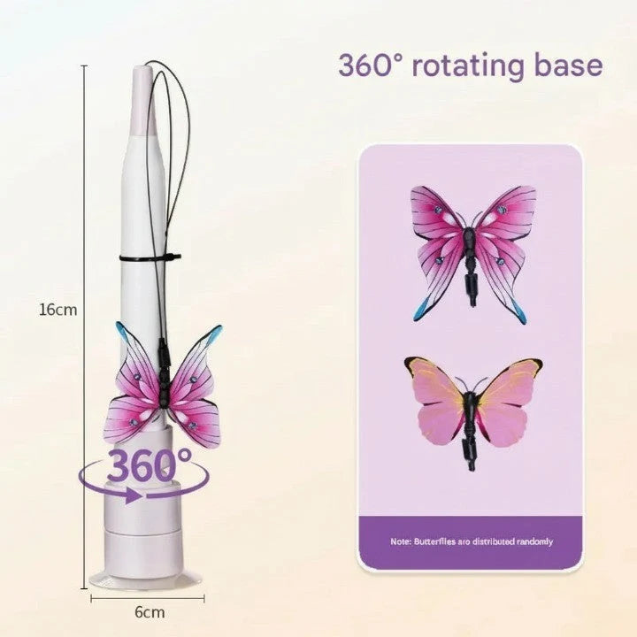 Cat Toy Interactive Rotating Butterfly Prey Simulation