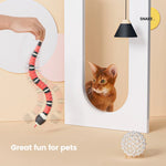Cat Toy Interactive Silicone Snake Obstacle-Avoiding USB Rechargeable