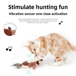Cat Toy Motion-Activated Flapping Bird USB-Rechargeable