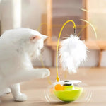 Cat Toy Motion-Powered Feather Top & Rolling Balls