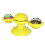 Cat Toy Suction Cup Rotating Flashing LED Ball