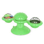 Cat Toy Suction Cup Rotating Flashing LED Ball