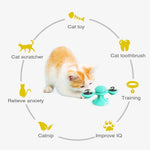 Cat Toy Suction Cup Rotating Flashing LED Ball