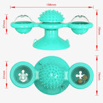 Cat Toy Suction Cup Rotating Flashing LED Ball
