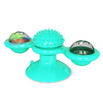 Cat Toy Suction Cup Rotating Flashing LED Ball