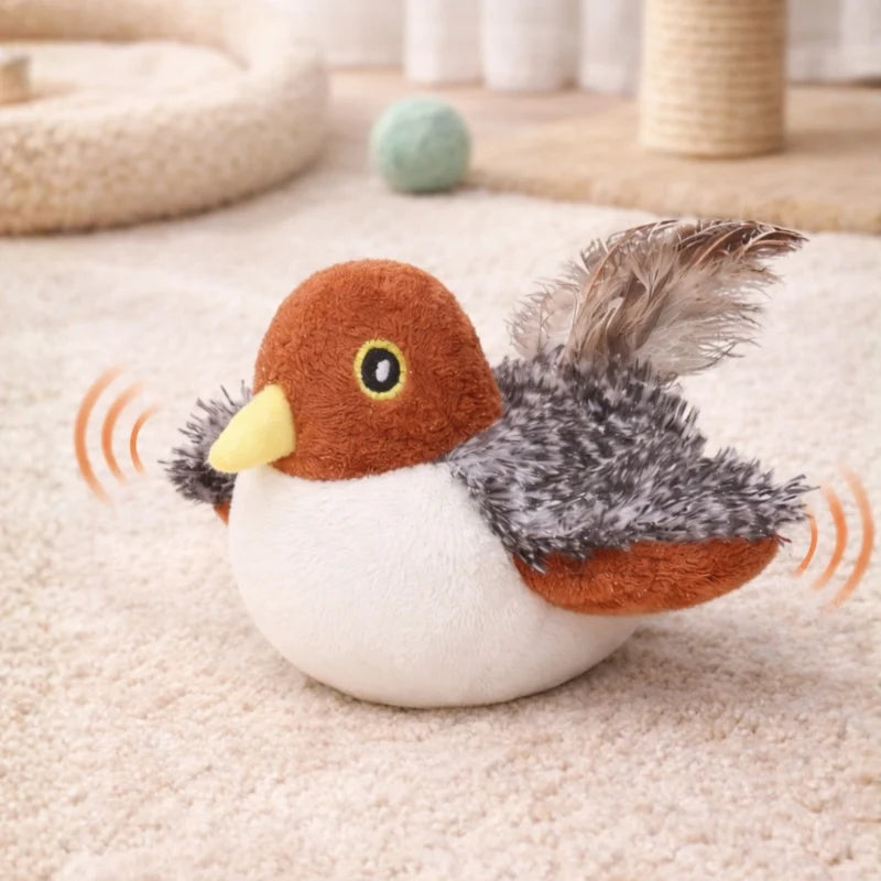 Cat Toy Touch-Activated Flapping Bird With Catnip