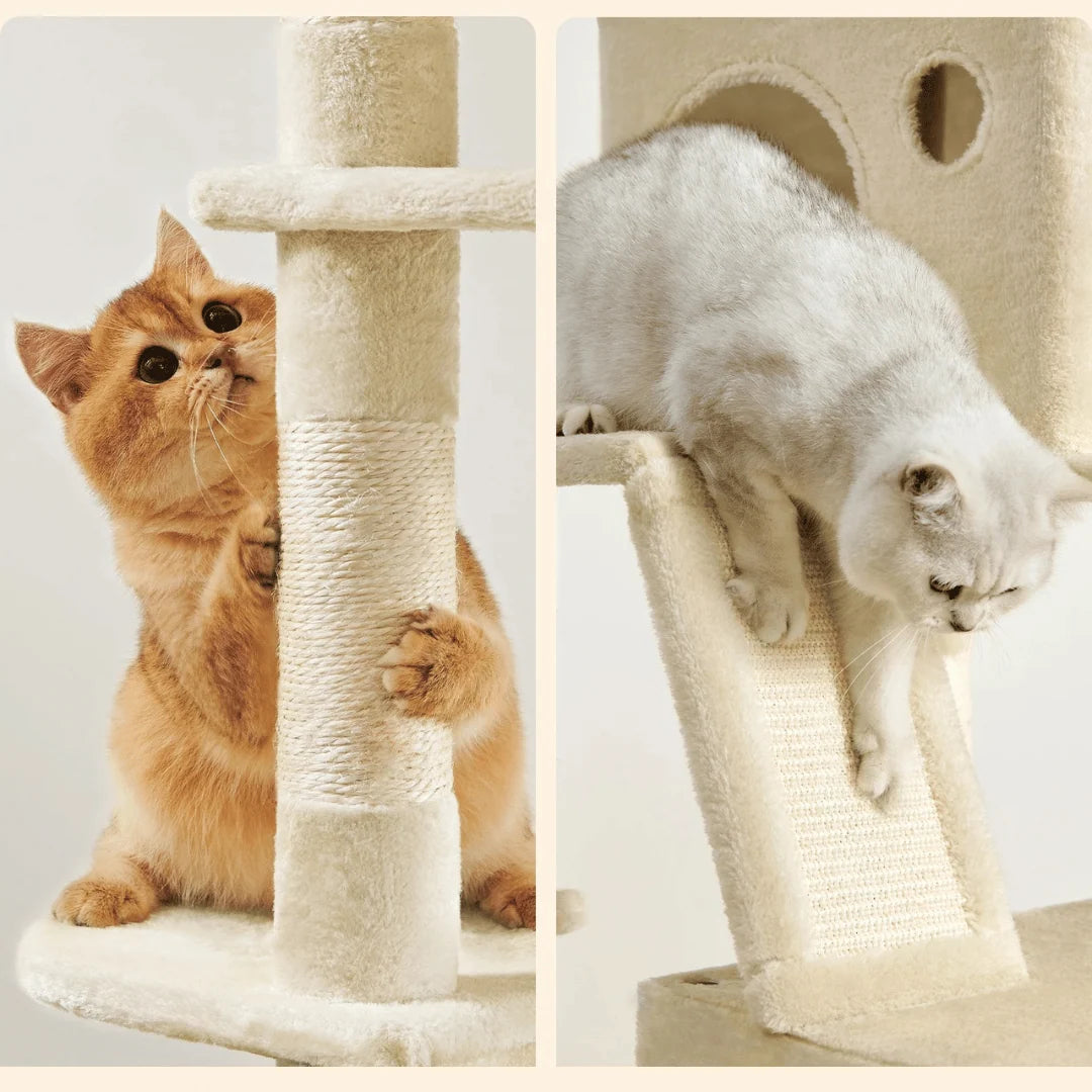 Cat Tree 2m Tall Plush Platforms 13 Sisal Posts