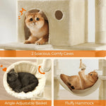 Cat Tree 2m Tall Plush Platforms 13 Sisal Posts